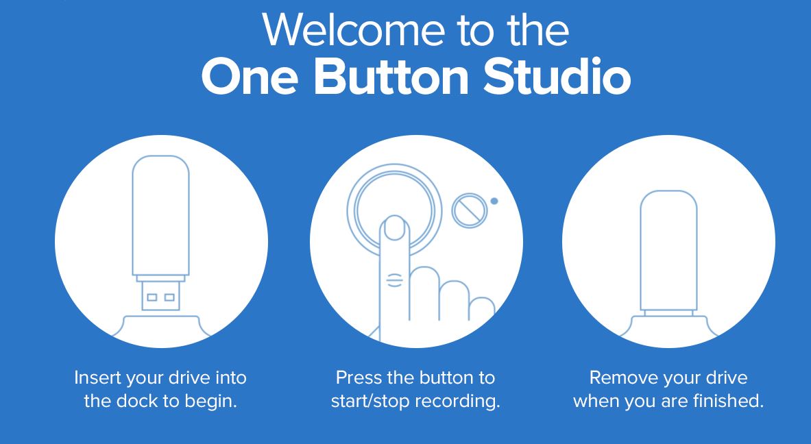 welcome and visual guide to One Button Studio icon